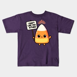 Cute Kawaii Chibi Halloween | Candy Corn Doesn't Like You Kids T-Shirt